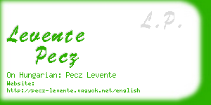 levente pecz business card